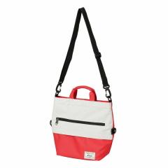 Lecce ショルダートート Bicolor S　レッド/アイボリー